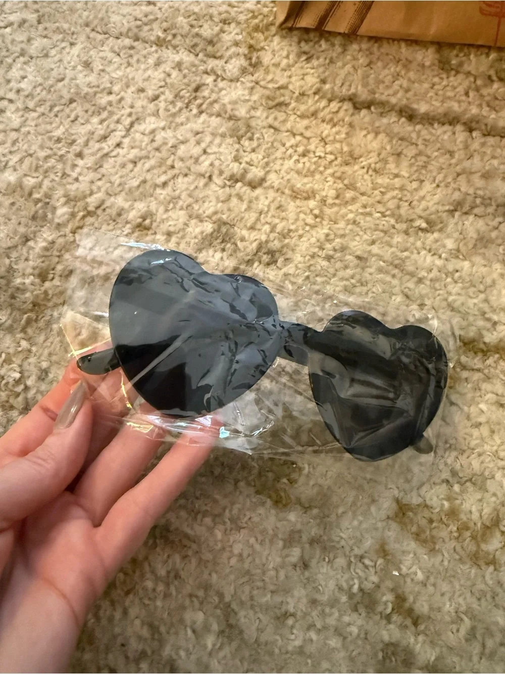 Heart-Shaped Black Sunglasses